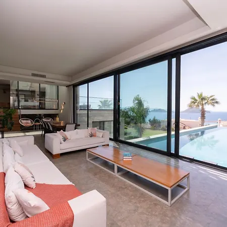 Vistaport B - Luxury With Private Pool And Sea View 博德鲁姆