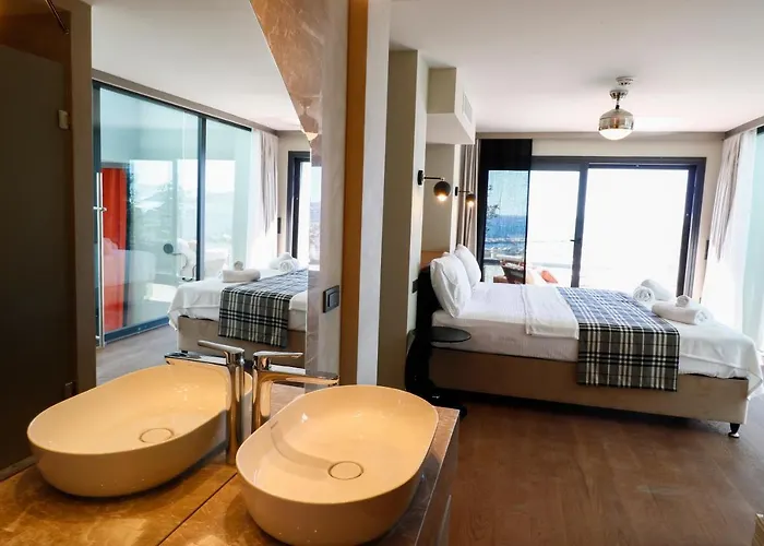 Vistaport B - Luxury With Private Pool And Sea View 别墅 博德鲁姆