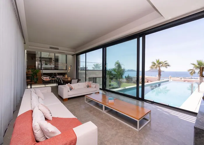 Vistaport B - Luxury With Private Pool And Sea View 博德鲁姆