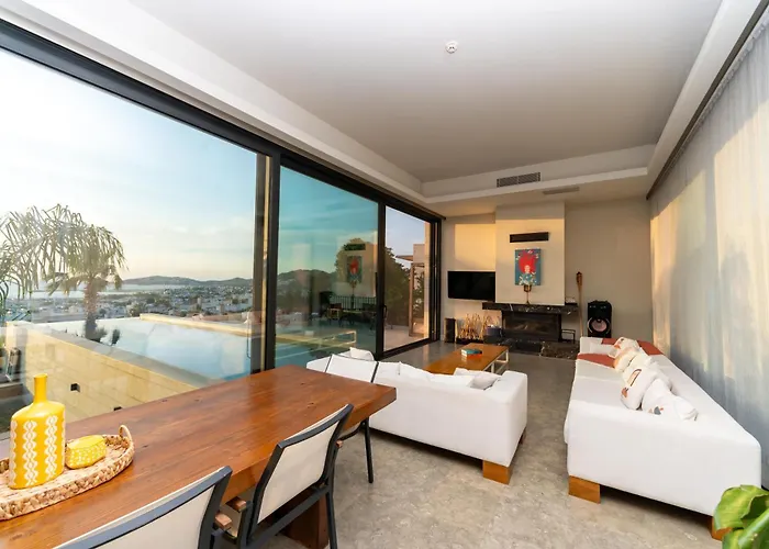 别墅 Vistaport B - Luxury With Private Pool And Sea View 博德鲁姆