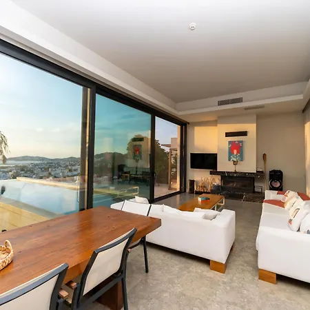 别墅 Vistaport B - Luxury With Private Pool And Sea View 博德鲁姆